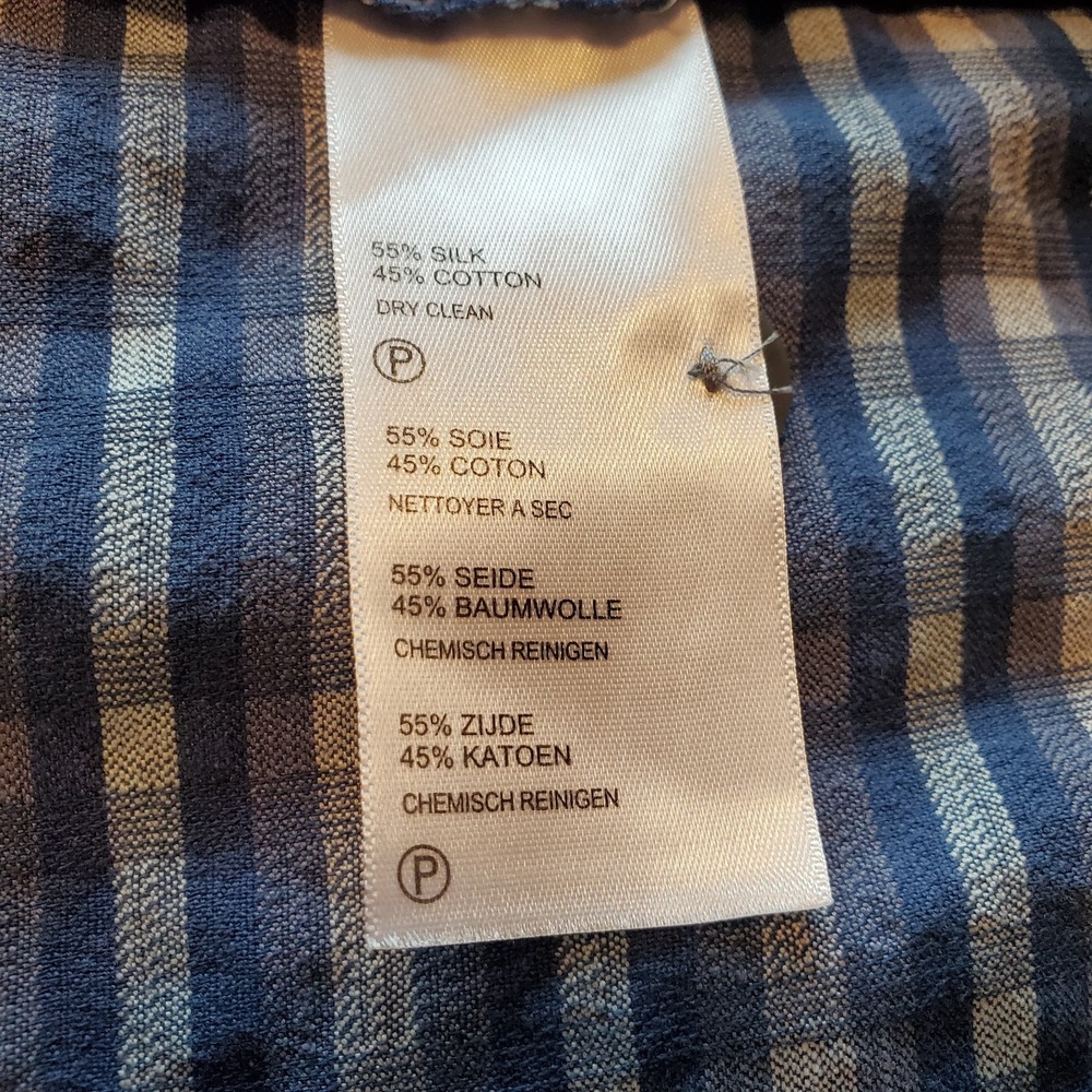 Tommy Bahama Men's Shirt Size XL Short Sleeve Button Down Silk Cotton Blend Blue - Picture 2 of 9